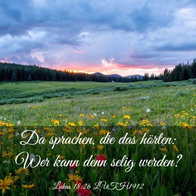 Picture 03 - Lukas 18:26 LUTH1912 - Da sprachen, die das hörten: Wer kann denn selig - Bible Verse Picture