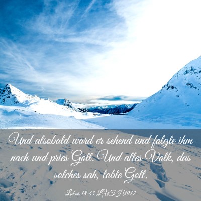 Picture 03 - Lukas 18:43 LUTH1912 - Und alsobald ward er sehend und folgte ihm nach - Bible Verse Picture