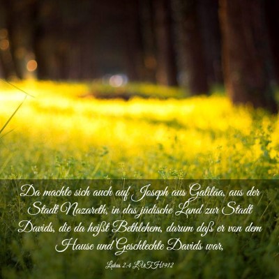 Picture 03 - Lukas 2:4 LUTH1912 - Da machte sich auch auf Joseph aus Galiläa, aus - Bible Verse Picture