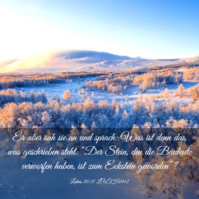 Picture 03 - Lukas 20:17 LUTH1912 - Er aber sah sie an und sprach: Was ist denn das, - Bible Verse Picture