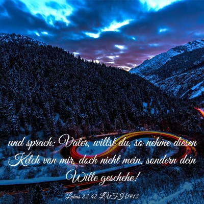 Picture 03 - Lukas 22:42 LUTH1912 - und sprach: Vater, willst du, so nehme diesen - Bible Verse Picture