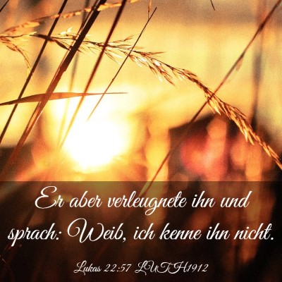 Picture 03 - Lukas 22:57 LUTH1912 - Er aber verleugnete ihn und sprach: Weib, ich - Bible Verse Picture