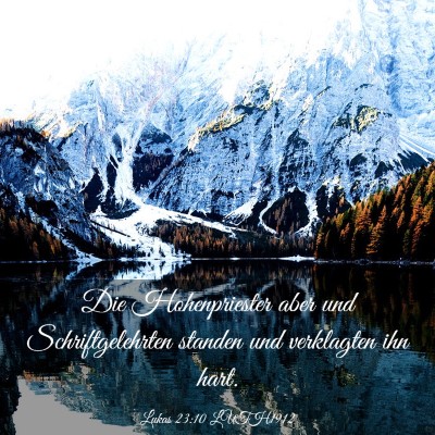 Picture 03 - Lukas 23:10 LUTH1912 - Die Hohenpriester aber und Schriftgelehrten - Bible Verse Picture