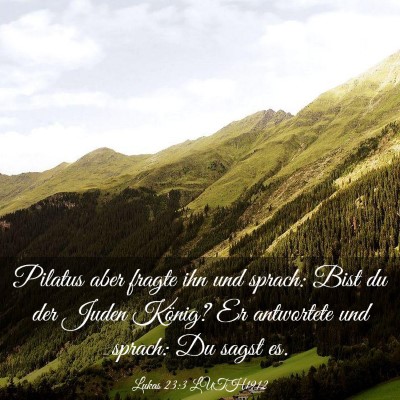 Picture 03 - Lukas 23:3 LUTH1912 - Pilatus aber fragte ihn und sprach: Bist du der - Bible Verse Picture
