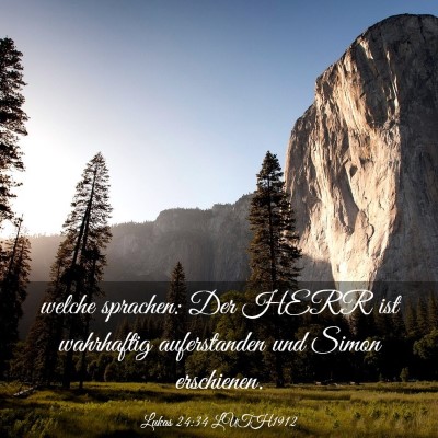 Picture 03 - Lukas 24:34 LUTH1912 - welche sprachen: Der HERR ist wahrhaftig - Bible Verse Picture