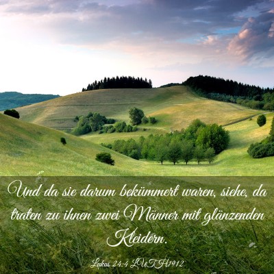 Picture 03 - Lukas 24:4 LUTH1912 - Und da sie darum bekümmert waren, siehe, da - Bible Verse Picture