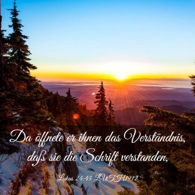 Picture 03 - Lukas 24:45 LUTH1912 - Da öffnete er ihnen das Verständnis, daß sie - Bible Verse Picture