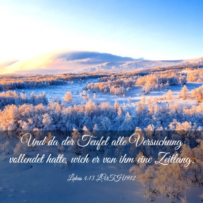 Picture 03 - Lukas 4:13 LUTH1912 - Und da der Teufel alle Versuchung vollendet - Bible Verse Picture