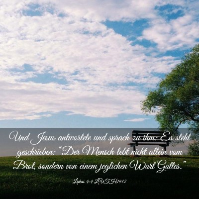 Picture 03 - Lukas 4:4 LUTH1912 - Und Jesus antwortete und sprach zu ihm: Es steht - Bible Verse Picture