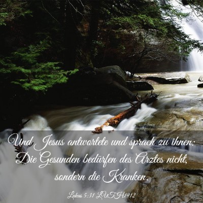 Picture 03 - Lukas 5:31 LUTH1912 - Und Jesus antwortete und sprach zu ihnen: Die - Bible Verse Picture