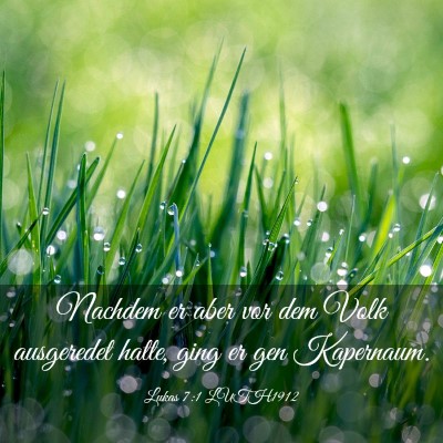 Picture 03 - Lukas 7:1 LUTH1912 - Nachdem er aber vor dem Volk ausgeredet hatte, - Bible Verse Picture
