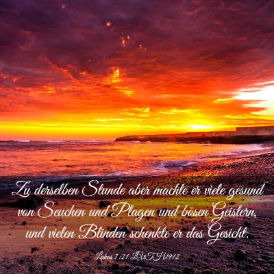 Picture 03 - Lukas 7:21 LUTH1912 - Zu derselben Stunde aber machte er viele gesund - Bible Verse Picture