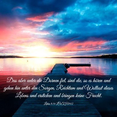 Picture 03 - Lukas 8:14 LUTH1912 - Das aber unter die Dornen fiel, sind die, so es - Bible Verse Picture