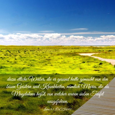 Picture 03 - Lukas 8:2 LUTH1912 - dazu etliche Weiber, die er gesund hatte gemacht - Bible Verse Picture