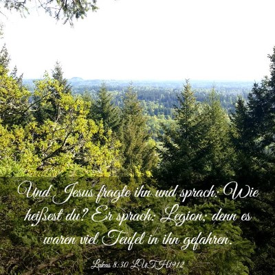 Picture 03 - Lukas 8:30 LUTH1912 - Und Jesus fragte ihn und sprach: Wie heißest du? - Bible Verse Picture