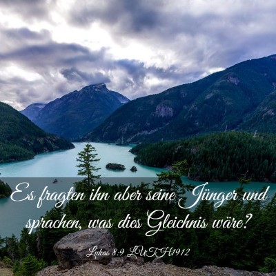 Picture 03 - Lukas 8:9 LUTH1912 - Es fragten ihn aber seine Jünger und sprachen, - Bible Verse Picture
