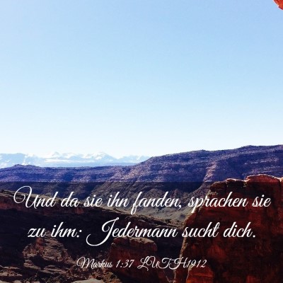 Picture 03 - Markus 1:37 LUTH1912 - Und da sie ihn fanden, sprachen sie zu ihm: - Bible Verse Picture