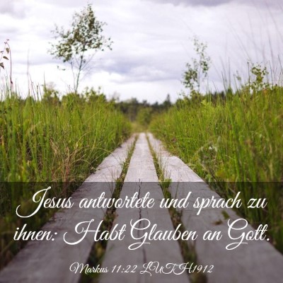 Picture 03 - Markus 11:22 LUTH1912 - Jesus antwortete und sprach zu ihnen: Habt - Bible Verse Picture