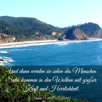 Picture 03 - Markus 13:26 LUTH1912 - Und dann werden sie sehen des Menschen Sohn - Bible Verse Picture