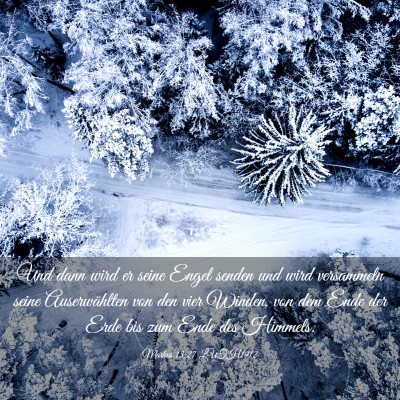 Picture 03 - Markus 13:27 LUTH1912 - Und dann wird er seine Engel senden und wird - Bible Verse Picture