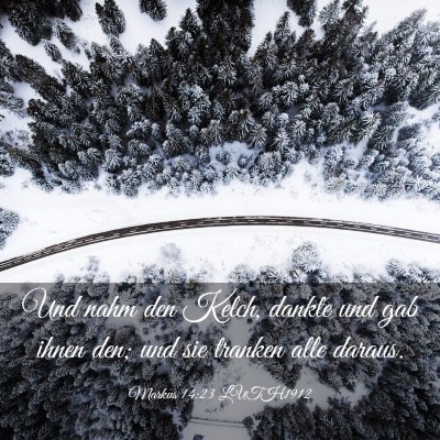Picture 03 - Markus 14:23 LUTH1912 - Und nahm den Kelch, dankte und gab ihnen den; und - Bible Verse Picture