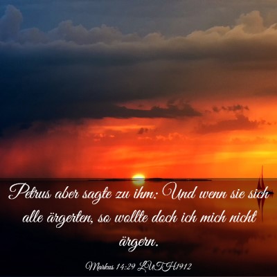 Picture 03 - Markus 14:29 LUTH1912 - Petrus aber sagte zu ihm: Und wenn sie sich alle - Bible Verse Picture