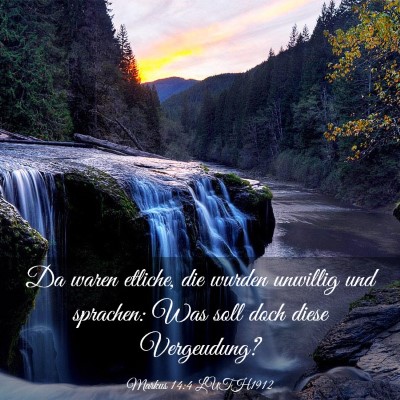 Picture 03 - Markus 14:4 LUTH1912 - Da waren etliche, die wurden unwillig und - Bible Verse Picture
