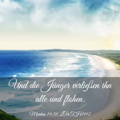 Picture 03 - Markus 14:50 LUTH1912 - Und die Jünger verließen ihn alle und - Bible Verse Picture