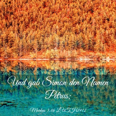 Picture 03 - Markus 3:16 LUTH1912 - Und gab Simon den Namen - Bible Verse Picture