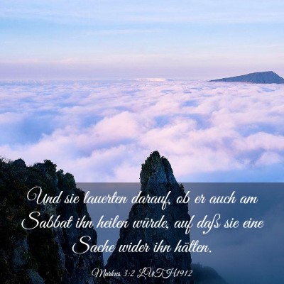 Picture 03 - Markus 3:2 LUTH1912 - Und sie lauerten darauf, ob er auch am Sabbat ihn - Bible Verse Picture