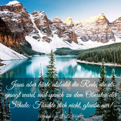 Picture 03 - Markus 5:36 LUTH1912 - Jesus aber hörte alsbald die Rede, die da gesagt - Bible Verse Picture