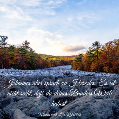 Picture 03 - Markus 6:18 LUTH1912 - Johannes aber sprach zu Herodes: Es ist nicht - Bible Verse Picture