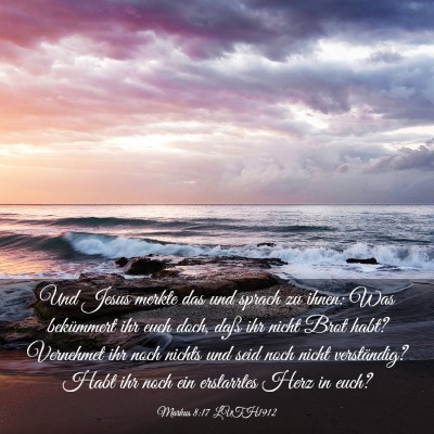 Picture 03 - Markus 8:17 LUTH1912 - Und Jesus merkte das und sprach zu ihnen: Was - Bible Verse Picture