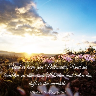 Picture 03 - Markus 8:22 LUTH1912 - Und er kam gen Bethsaida. Und sie brachten zu ihm - Bible Verse Picture