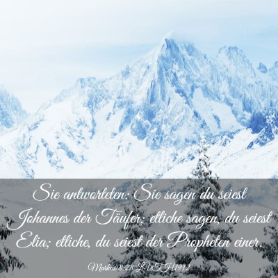 Picture 03 - Markus 8:28 LUTH1912 - Sie antworteten: Sie sagen du seiest Johannes der - Bible Verse Picture