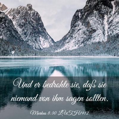 Picture 03 - Markus 8:30 LUTH1912 - Und er bedrohte sie, daß sie niemand von ihm - Bible Verse Picture