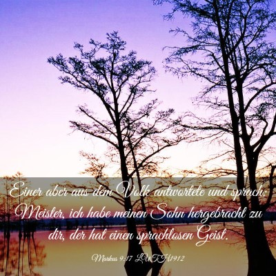 Picture 03 - Markus 9:17 LUTH1912 - Einer aber aus dem Volk antwortete und sprach: - Bible Verse Picture