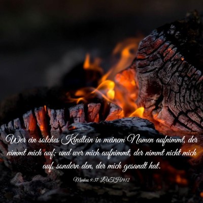 Picture 03 - Markus 9:37 LUTH1912 - Wer ein solches Kindlein in meinem Namen - Bible Verse Picture