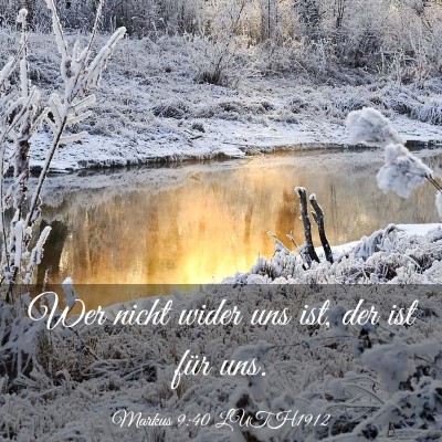 Picture 03 - Markus 9:40 LUTH1912 - Wer nicht wider uns ist, der ist für - Bible Verse Picture