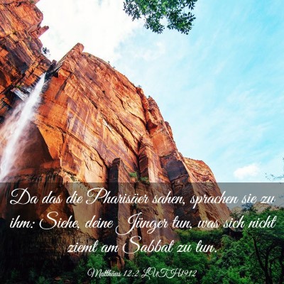 Picture 03 - Matthäus 12:2 LUTH1912 - Da das die Pharisäer sahen, sprachen sie zu ihm: - Bible Verse Picture