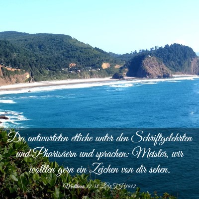 Picture 03 - Matthäus 12:38 LUTH1912 - Da antworteten etliche unter den Schriftgelehrten - Bible Verse Picture