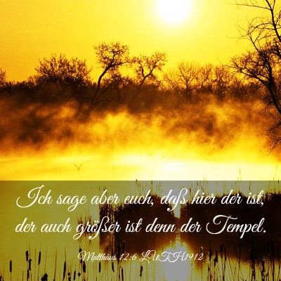 Picture 03 - Matthäus 12:6 LUTH1912 - Ich sage aber euch, daß hier der ist, der auch - Bible Verse Picture