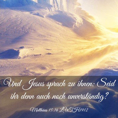 Picture 03 - Matthäus 15:16 LUTH1912 - Und Jesus sprach zu ihnen: Seid ihr denn auch - Bible Verse Picture