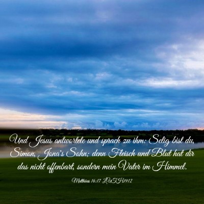 Picture 03 - Matthäus 16:17 LUTH1912 - Und Jesus antwortete und sprach zu ihm: Selig - Bible Verse Picture