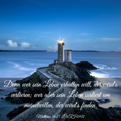 Picture 03 - Matthäus 16:25 LUTH1912 - Denn wer sein Leben erhalten will, der wird's - Bible Verse Picture