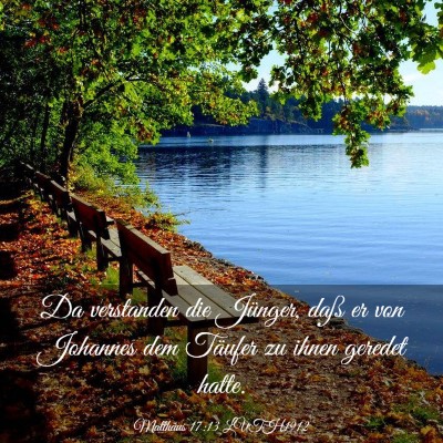 Picture 03 - Matthäus 17:13 LUTH1912 - Da verstanden die Jünger, daß er von Johannes - Bible Verse Picture