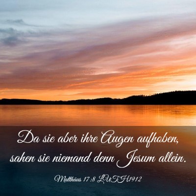 Picture 03 - Matthäus 17:8 LUTH1912 - Da sie aber ihre Augen aufhoben, sahen sie - Bible Verse Picture