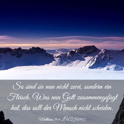 Picture 03 - Matthäus 19:6 LUTH1912 - So sind sie nun nicht zwei, sondern ein Fleisch. - Bible Verse Picture