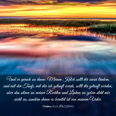 Picture 03 - Matthäus 20:23 LUTH1912 - Und er sprach zu ihnen: Meinen Kelch sollt ihr - Bible Verse Picture