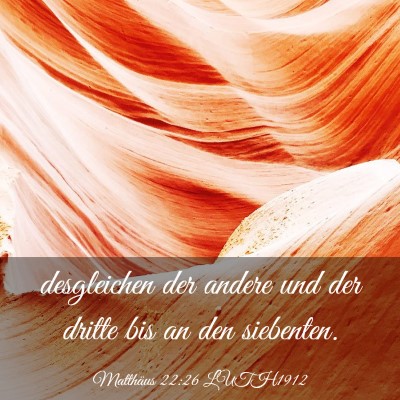 Picture 03 - Matthäus 22:26 LUTH1912 - desgleichen der andere und der dritte bis an den - Bible Verse Picture